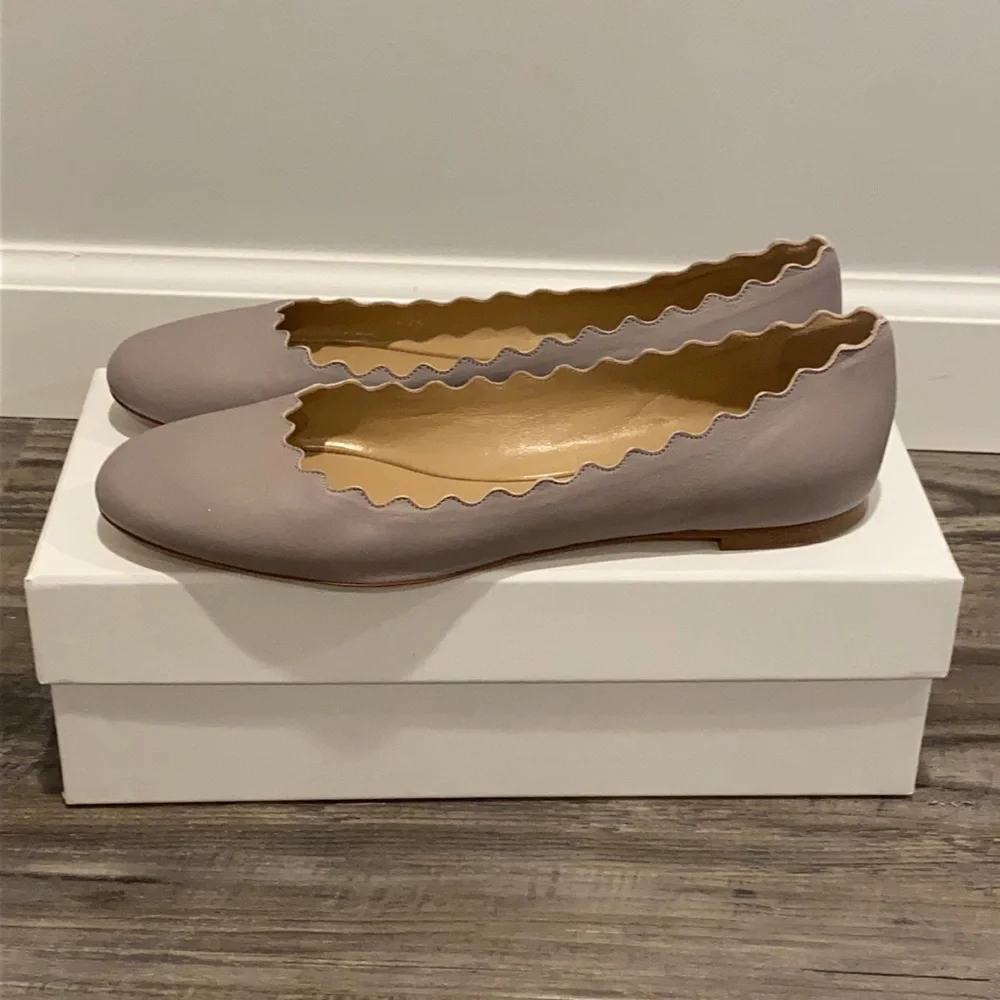😍 Chloe Lauren Leather Ballet Flats Shoes NEW! - Picture 6 of 16